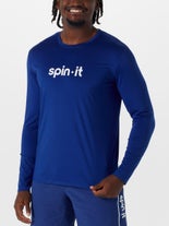 Spin It Men's Summer Henry Long Sleeve Blue XL