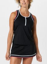 Sofibella Women's Amore Mio Zip Tank Black XS