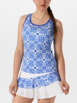 Sofibella Wms Miss Santorini Racer Tank Print L