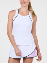 Sofibella Wms Mystic Sunrise Scallop Tank White M
