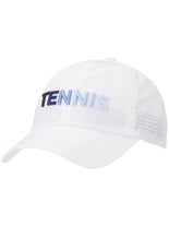 VimHue Women's Ombre Puff Tennis Hat - White/Blue