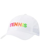 VimHue Women's Tennis Puff Hat - White/Neon