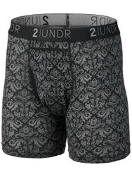2UNDR Men's Swing Shift 6" Boxer Brief- Rococo Black