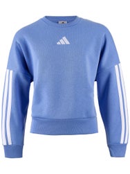 adidas Girl's Fall 3-Stripe Fleece Pullover
