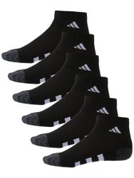 adidas Youth Cushioned Quarter 6-Pack Sock Black