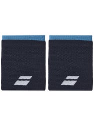 Babolat Men's 2025 Logo Doublewide Wristbands - Dk Blue