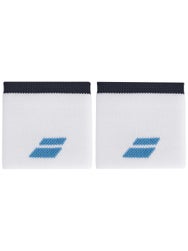Babolat Men's 2025 Logo Singlewide Wristbands - White
