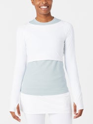 BloqUV Women's Crop Long Sleeve Top - White