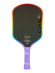 Six Zero Coral Pro Hybrid Pickleball Paddle Rainbow