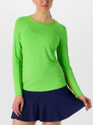 IBKUL Women's Long Sleeve Top - Lime