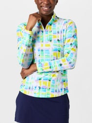 IBKUL Women's Long Sleeve Zip Mock - Tatiana