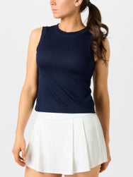 Lucky in Love Women's Hip Fit Rib Muscle Tank - Navy