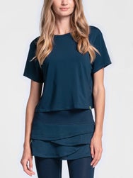 Lucky in Love Women's Core Power Box Top - Navy