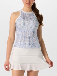 Lucky In Love Women's Shibori Boho Tile Rib Tank