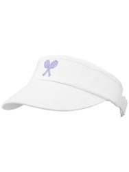 Little Miss Tennis Girl's Visor White/Lavender
