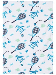 Penguin Printed Tennis Towel - White