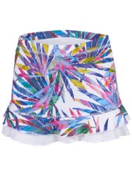 Sofibella Girl's UV Double Ruffle Skirt-Amazonia Leaves