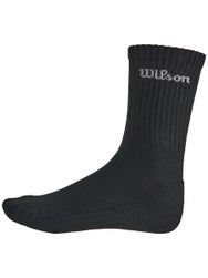 Wilson Core Crew Logo Sock - Black