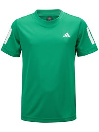 adidas Boy's Fall Club 3-Stripe Top Green XS
