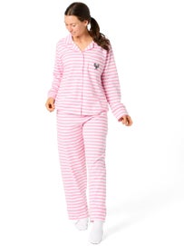 Ame & Lulu Wms Rally Stripe Long PJ Set Pink S