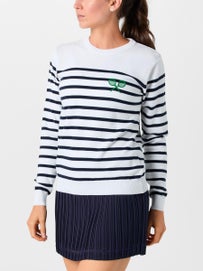 Ame & Lulu Wms Club Sport Stripe Sweater Wh/Navy M