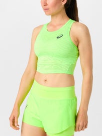 Asics Wms Spring Match Jacquard Crop Tank Green XS