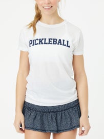 Bubble Wms Classic Pickleball T-Shirt White L