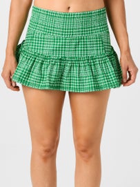 Bubble Wms Lawley Skirt Green Houndstooth M