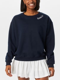 CourtLife Wms Tennis Patches Crewneck Navy XS