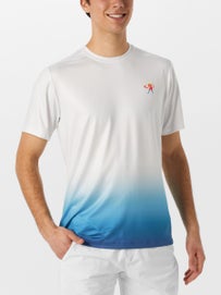 Dilly Life Men's Dip Dye Perf Top Wh/Blue M