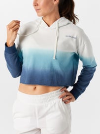 Dilly Life Wms Dip Dye Hoodie Wh/Blue L