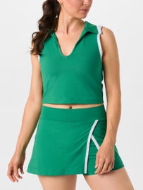 FP Movement Wms Forehand Sleeveless Polo Green L