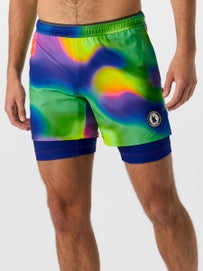 Flow Society Men Neon Gradient Short Print XL