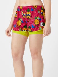 Flow Society Wmn 2-in-1 Pineapple PB Short Pink M