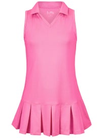 Li Mi Girl's Beverly Polo Pleat Dress Pink L