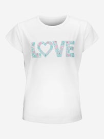 Li Mi Girl's Tutti Frutti Love Bling Top White XS