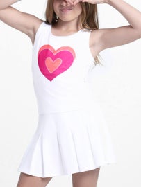 Lucky In Love Girl's Glow Set Tank White XS