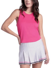 Lucky in Love Wms L-UV Court Drip Tank Pink L