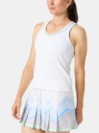 Lucky in Love Wms Lavish Lane Stripe Tank White XS