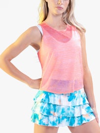 Lucky in Love Wms Waves Haze Tank Orange XS