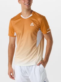Le Coq Sportif Men's Fall Tournament Top Orange S