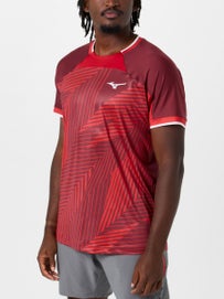 Mizuno Men's Summer Shadow Graphic Top Tomato S