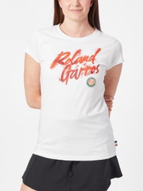 Roland Garros 2025 Women's Text T-Shirt White S