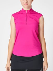 SanSoleil Women's SolTek Mock Tank Fuchsia L