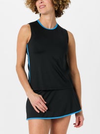 Sofibella Women's Electric Blue Trim Tank Black XS