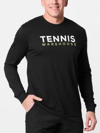 Tennis Warehouse Large Stack Long Sleeve Black XS