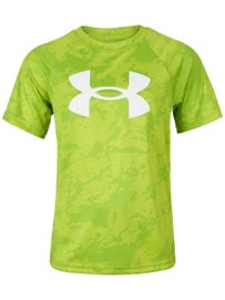 Under Armour Boy's Fall Tech Print Top Green XL
