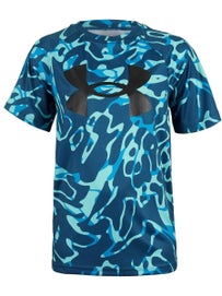 Under Armour Boy's Spring Print Top Wham Blue XS