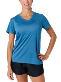 Under Armour Wms Solid Tech Top Aegean Blue XS
