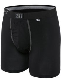 2UNDR Men's Swing Shift 6" Boxer Brief- Black
